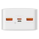 Bipow powerbank z szybkim ładowaniem 30000mAh kabel USB-A microUSB 0.25m biały