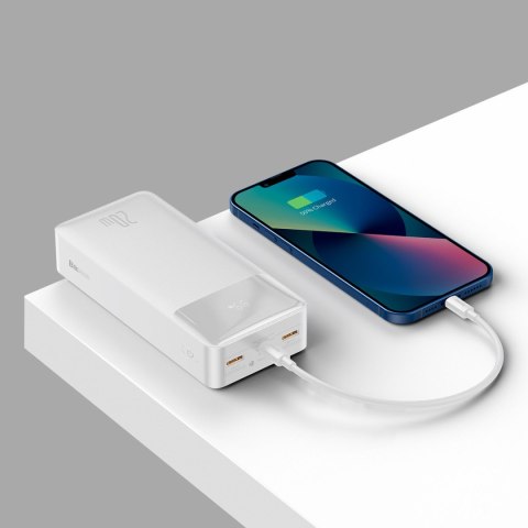 Bipow powerbank z szybkim ładowaniem 30000mAh kabel USB-A microUSB 0.25m biały Bipow powerbank z szybkim ładowaniem 30000mAh kabel USB-A microUSB 0.25m biały