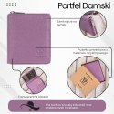 Portfel damski skórzany fioletowy z ochroną RFID Paolo Peruzzi T-139-PI