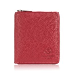Portfel damski skórzany głęboka czerwień RFID Paolo Peruzzi T-139-RD