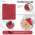 Portfel damski skórzany głęboka czerwień RFID Paolo Peruzzi T-139-RD