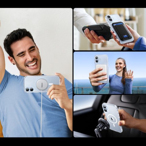 Etui case Classy Clear Magnetic na iPhone 16 - przezroczyste Etui case Classy Clear Magnetic na iPhone 16 - przezroczyste
