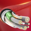 Kabel przewód kątowy iPhone Lightning - USB-A MFi 2.4A 1m - czerwony