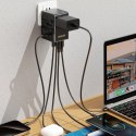 Ładowarka adapter podróżny A35Pro 35W EU / UK / AUS / US / JP 3x USB-C 2x USB-A - czarny