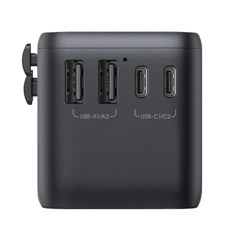 Ładowarka adapter podróżny uniwersalny 65W EU / US / JP / AU / UK / CN - czarny Ładowarka adapter podróżny uniwersalny 65W EU / US / JP / AU / UK / CN - czarny