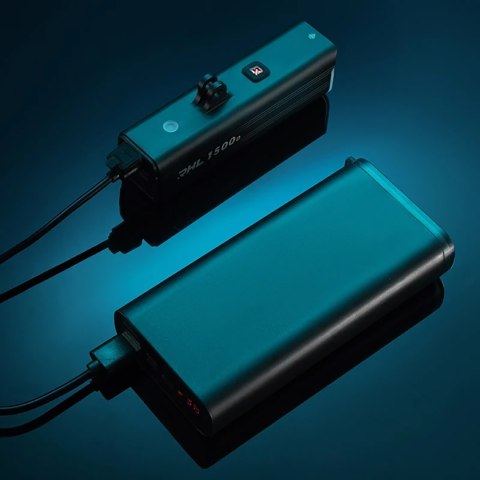 Lampka rowerowa przednia 5000mAh 1500lm IPX6 mocowanie Garmin i GoPro - czarna Lampka rowerowa przednia 5000mAh 1500lm IPX6 mocowanie Garmin i GoPro - czarna