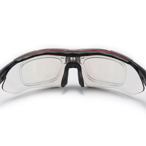 Okulary rowerowe polaryzujące 10001 - ZESTAW czarno-czerwone Okulary rowerowe polaryzujące 10001 - ZESTAW czarno-czerwone