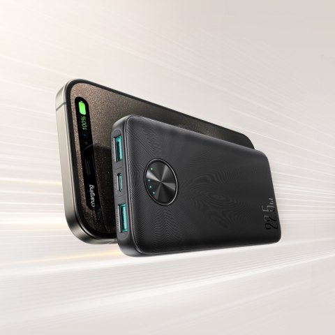 Powerbank 10000mAh USB-C USB-A 22.5W SCP QC PD - czarny Powerbank 10000mAh USB-C USB-A 22.5W SCP QC PD - czarny