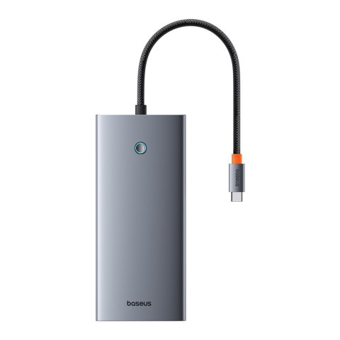 13w1 HUB adapter PortalJoy Series USB-C HDMI DP VGA USB-A PD RJ45 SD TF AUX - szary 13w1 HUB adapter PortalJoy Series USB-C HDMI DP VGA USB-A PD RJ45 SD TF AUX - szary