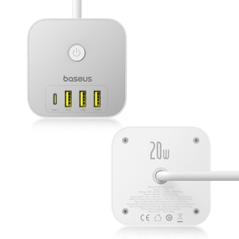 7w1 Listwa zasilająca KOSTKA PowerCombo 3x AC / 3x USB-A / 1x USB-C 20W 1.5 m - biała 7w1 Listwa zasilająca KOSTKA PowerCombo 3x AC / 3x USB-A / 1x USB-C 20W 1.5 m - biała
