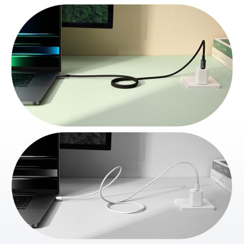 Kabel przewód Tungsten Gold z organizerem magnetycznym USB-C 100W 1m - czarny Kabel przewód Tungsten Gold z organizerem magnetycznym USB-C 100W 1m - czarny