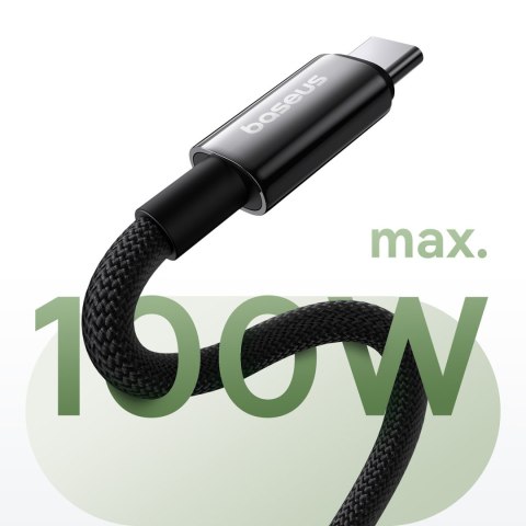 Kabel przewód Tungsten Gold z organizerem magnetycznym USB-C 100W 1m - czarny Kabel przewód Tungsten Gold z organizerem magnetycznym USB-C 100W 1m - czarny