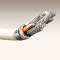 Kabel przewód USB-A - USB-C z fluorescencyjną końcówką 3A 2m - beżowy