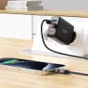 Kabel przewód USB-A - USB-C z wyświetlaczem 480Mb/s 66W 1.2m - czarny