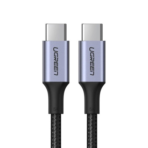 Kabel przewód w opocie USB-C - USB-C PD QC FCP 100W 5A 480Mb/s 1.5m - szary Kabel przewód w opocie USB-C - USB-C PD QC FCP 100W 5A 480Mb/s 1.5m - szary