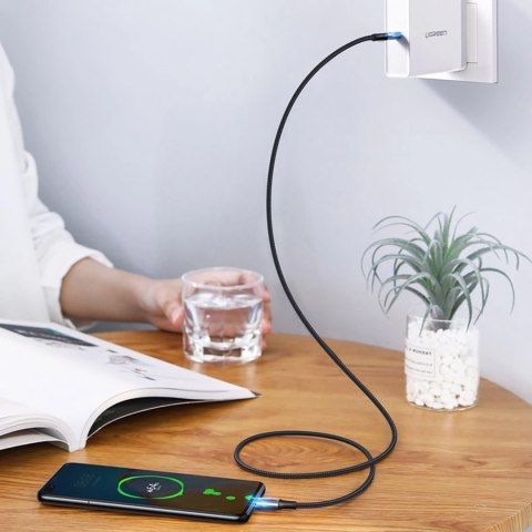 Kabel przewód w opocie USB-C - USB-C PD QC FCP 100W 5A 480Mb/s 1.5m - szary Kabel przewód w opocie USB-C - USB-C PD QC FCP 100W 5A 480Mb/s 1.5m - szary