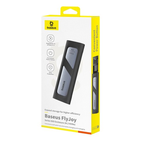 Kieszeń na dysk SSD do 8 TB FlyJoy M.2 NVMe 10 Gb/s UASP TRIM - szara Kieszeń na dysk SSD do 8 TB FlyJoy M.2 NVMe 10 Gb/s UASP TRIM - szara