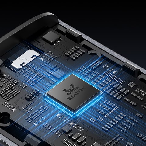 Kieszeń na dysk SSD do 8 TB FlyJoy M.2 NVMe 10 Gb/s UASP TRIM - szara Kieszeń na dysk SSD do 8 TB FlyJoy M.2 NVMe 10 Gb/s UASP TRIM - szara