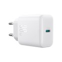 Ładowarka sieciowa USB-C PD 30W QC SFC + kabel USB-C 1m - biały
