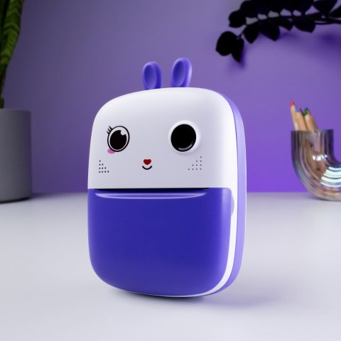 Mini drukarka termiczna dla dzieci z aparatem fotograficznym i kamerą - fioletowa Mini drukarka termiczna dla dzieci z aparatem fotograficznym i kamerą - fioletowa