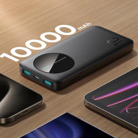 Powerbank JR-PBF12 10000mAh 2.4A 2x USB-A 1x USB-C - czarny Powerbank JR-PBF12 10000mAh 2.4A 2x USB-A 1x USB-C - czarny