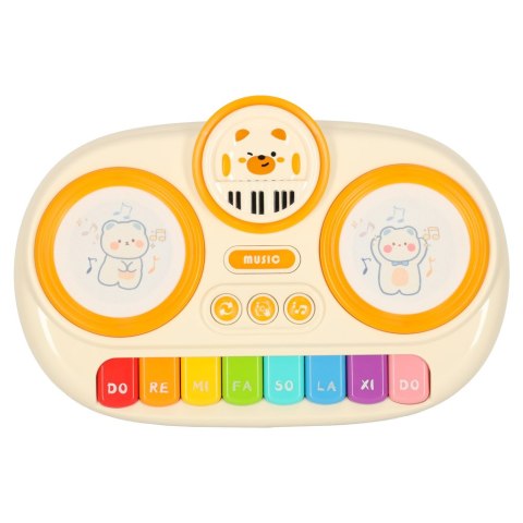 Pianinko organki interaktywne dla dzieci edukacyjne beżowy