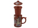 Kubek z zaparzaczem i przykrywką Gejsza (brązowy)