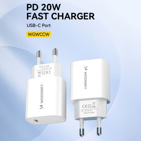Ładowarka sieciowa 20W USB-C 100-240V biała Ładowarka sieciowa 20W USB-C 100-240V biała