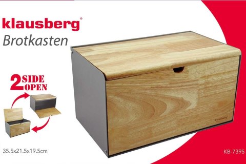 CHLEBAK POJEMNIK NA PIECZYWO DWUSTRONNY KLAUSBERG KB-7386 czarny CHLEBAK POJEMNIK NA PIECZYWO DWUSTRONNY KLAUSBERG KB-7386 czarny
