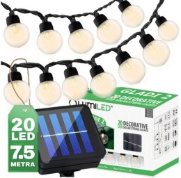 GIRLANDA SOLARNA GLADI 2, 30 LED G40 10,6M