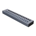 Hub BT2U3-16AB z włącznikami 16x USB-A - szary