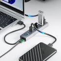 Hub CL7U-U3 rozdzielacz 7x USB-A USB-C 5V 3A 1m - szary
