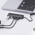 Hub PAPW4A-C3 rozdzielacz 4x USB-A - czarny