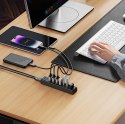 Hub rozdzielacz PW7U-U3 7x USB-A USB-C 5V 3A 1m - czarny