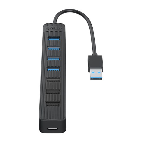 Hub rozdzielacz TWU32-4A USB-A - USB-A USB-C 5V/3A - czarny Hub rozdzielacz TWU32-4A USB-A - USB-A USB-C 5V/3A - czarny