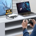 Hub stacja dokująca OM28PR-G2 z kieszenią na dysk M.2 USB-C - USB-A USB-C HDMI Ethernet - czarna