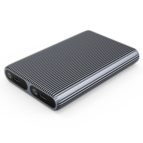 Kieszeń obudowa AM2C3-2N na dwa dyski M.2 NVME USB-C 10Gb/s - szara