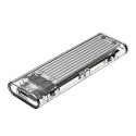 Kieszeń obudowa na dysk TCM2-C3 M.2 NVME na USB-C 10Gb/s - szaro-przezroczysta