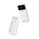 Powerbank 20000mAh z wbudowanymi kablami iPhone Lightning USB-C USB-A 22.5W PD - biały