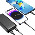 Powerbank K18-1W 10000mAh USB-A / USB-C / Micro USB - czarny