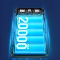 Powerbank K18 Pro 20000mAh USB-A / USB-C / Micro USB - czarny