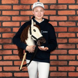 Konik na kiju z kantarem - Hobby Horse Skippi - Biszkopt - A3 - prezent