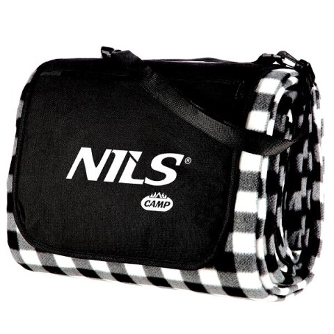 NC2311 KOC PIKNIKOWY BIAŁO-CZARNY 200x200 CM PE + ALU NILS CAMP