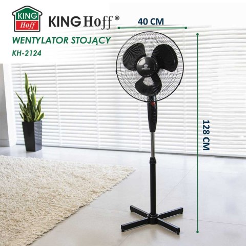 WENTYLATOR WIATRAK STOJĄCY PODŁOGOWY KINGCOOL KC-2124 czarny WENTYLATOR WIATRAK STOJĄCY PODŁOGOWY KINGCOOL KC-2124 czarny