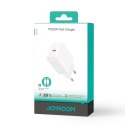 Ładowarka sieciowa USB-C PD QC 20W + kabel USB-C 1m - biała