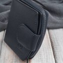 Portfel damski skórzany granatowy na patkę RFID Paolo Peruzii AL-24-NV