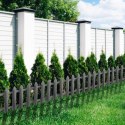 Palisada płotek ogrodowy grafitowy border zestaw 10 szt. 30x30 cm
