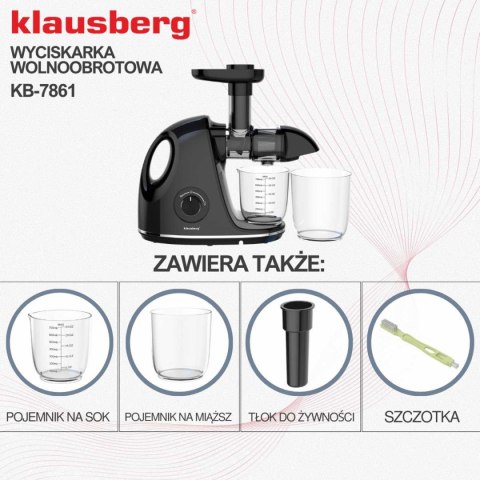 SOKOWIRÓWKA WYCISKARKA WOLNOOBROTOWA KLAUSBERG KB-7861 SOKOWIRÓWKA WYCISKARKA WOLNOOBROTOWA KLAUSBERG KB-7861