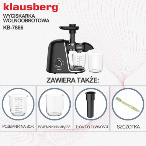 SOKOWIRÓWKA WYCISKARKA WOLNOOBROTOWA KLAUSBERG KB-7866 SOKOWIRÓWKA WYCISKARKA WOLNOOBROTOWA KLAUSBERG KB-7866