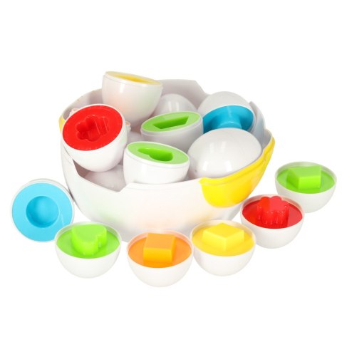 Układanka edukacyjna sorter dopasuj kształty jajka 10 szt. kura